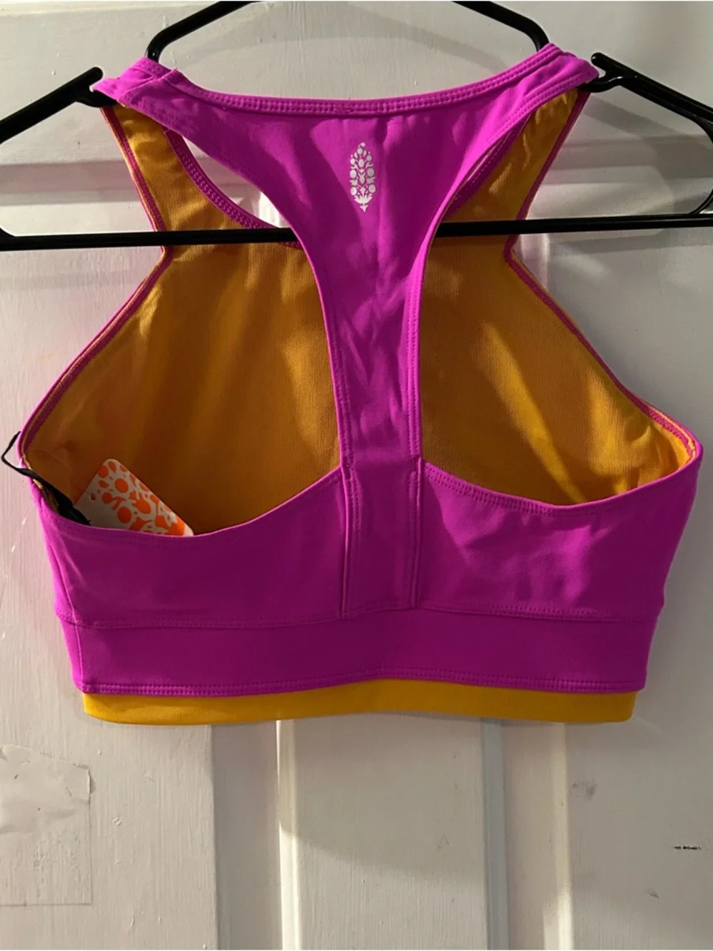 Free People Magenta and Yellow Cropped Athletic Tank - Picture 2 of 2